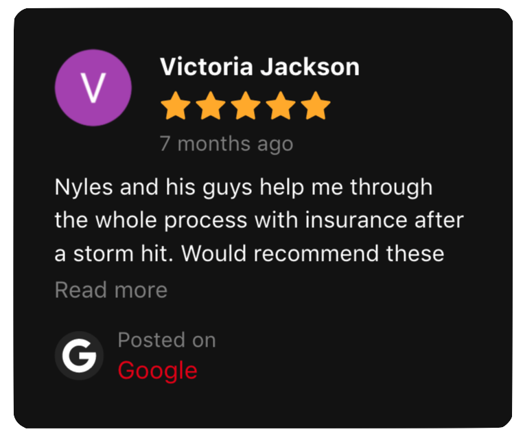 This is a Google Review left by Victoria Jackson